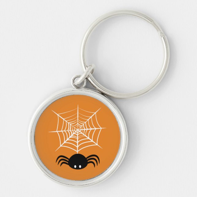 Halloween Spider Web  Key Ring (Front)