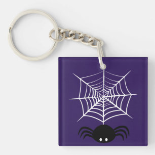 Halloween Spider Web Key Ring