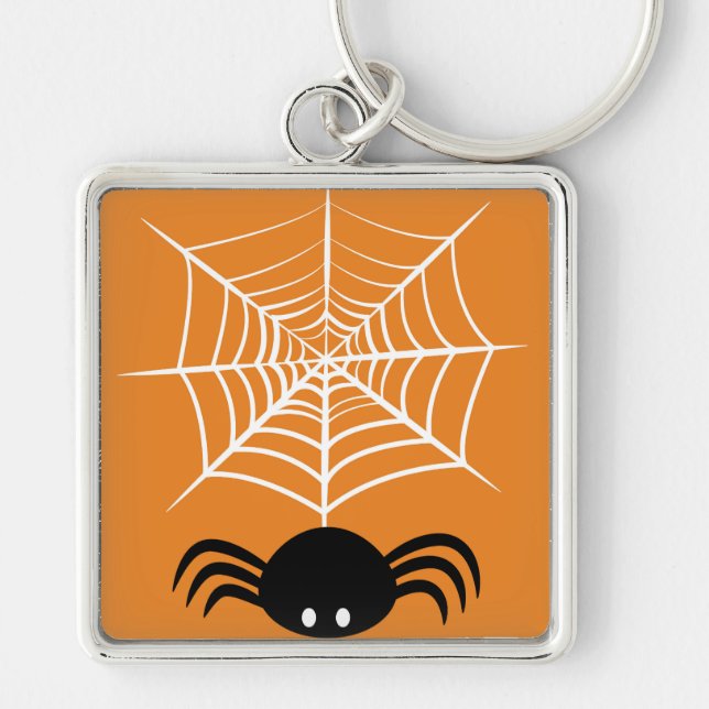 Halloween Spider Web  Key Ring (Front)