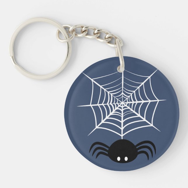 Halloween Spider Web  Key Ring (Front)