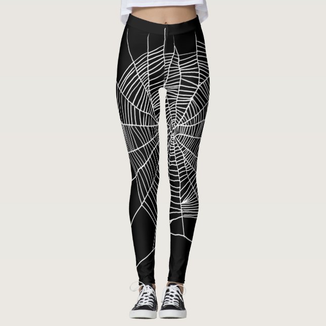 Halloween Spider Web Leggings (Front)