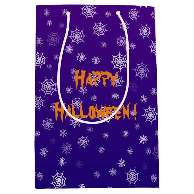 Halloween Spider Web Medium Gift Bag (Front)