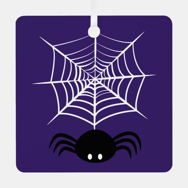 Halloween Spider Web  Metal Tree Decoration (Front)