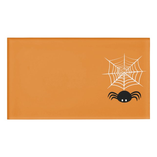 Halloween Spider Web  Name Tag (Front)