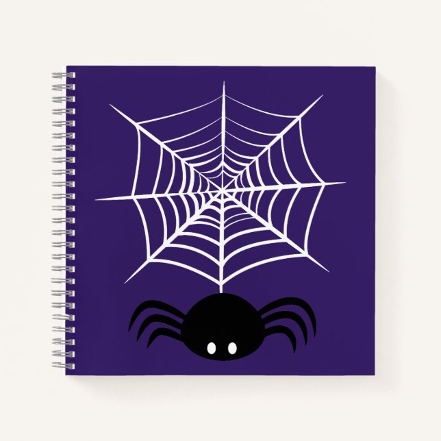 Halloween Spider Web  Notebook (Front)
