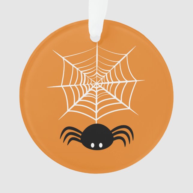 Halloween Spider Web  Ornament (Front)