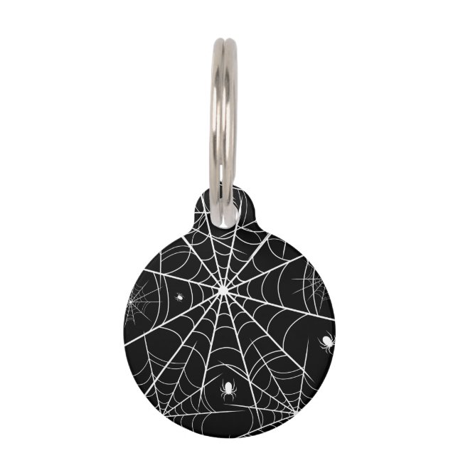 Halloween Spider Web Pet Tag (Front)