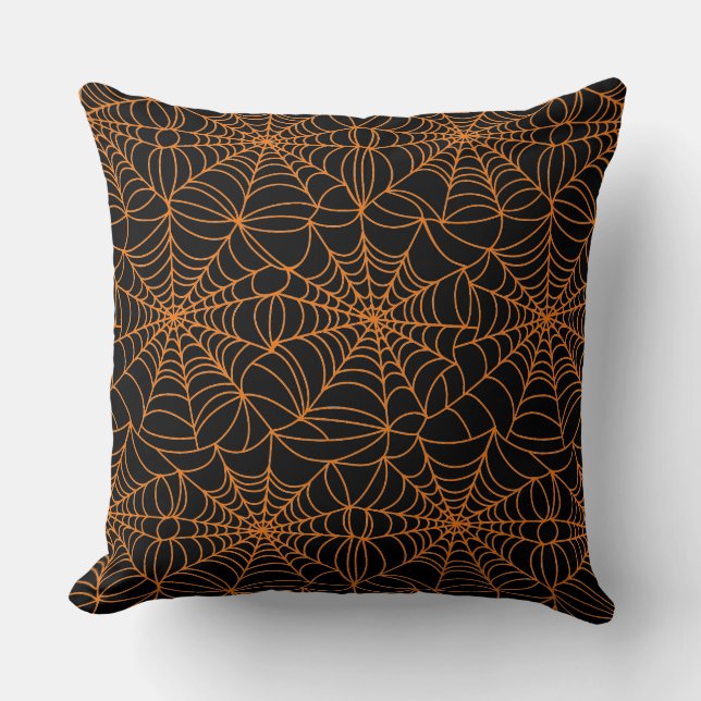 Halloween Spider Web Pillow (Front)