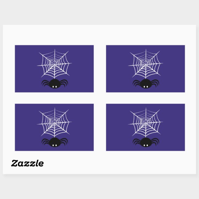 Halloween Spider Web  Rectangular Sticker (Sheet)