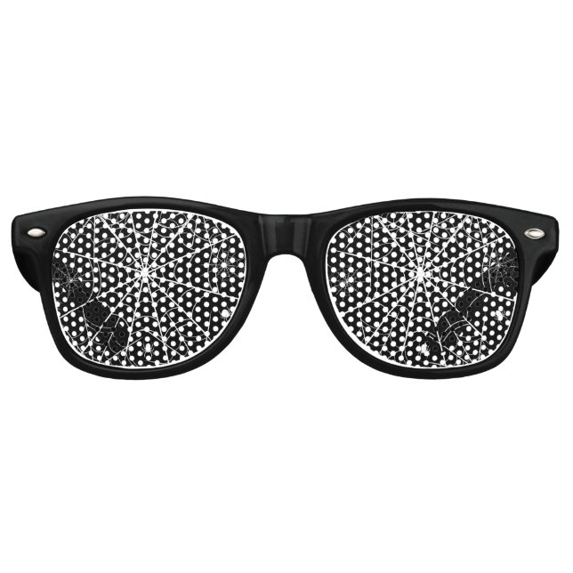 Halloween Spider Web Retro Sunglasses (Front)