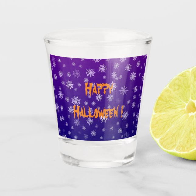 Halloween Spider Web Shot Glass (Front)