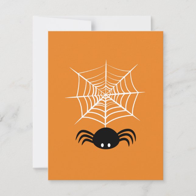 Halloween Spider Web  Thank You Card (Front)