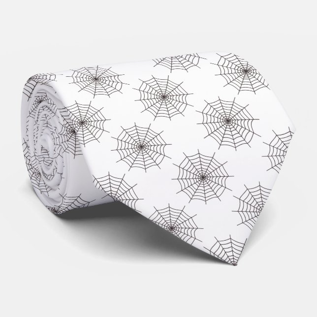 Halloween, Spider Web, Trick Or Treat, Boo Tie (Rolled)