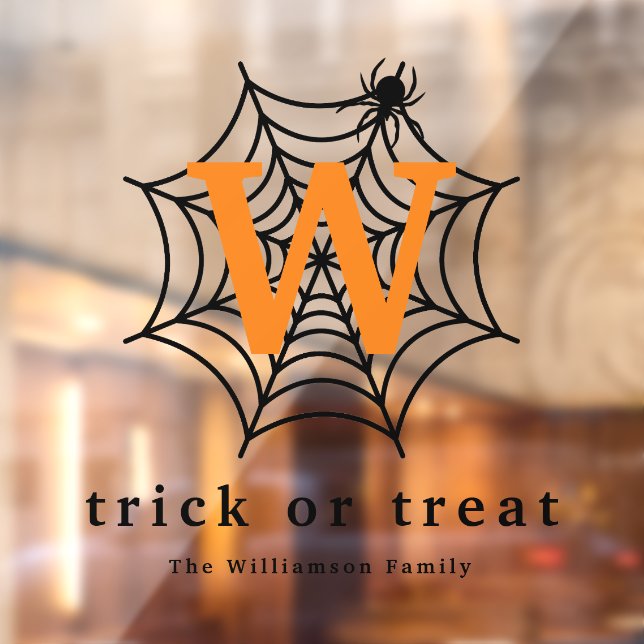 Halloween Spider Web Trick or Treat Monogram (Sheet 2)