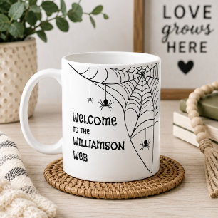 Halloween Spider Web Welcome Coffee Mug