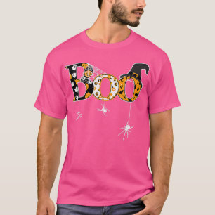 Halloween Spider Web Witch Hat Cute Boo T-Shirt
