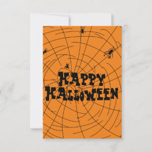 Halloween Spider Webs Hand Drawn Card