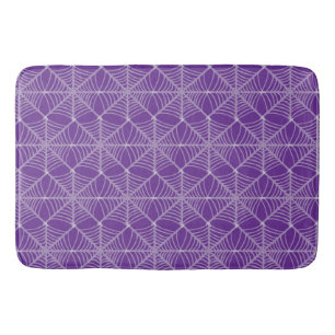 Halloween Spider Webs in Purple and White  Bath Mat