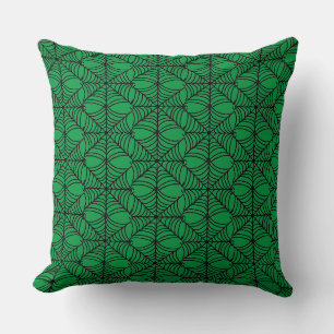 Halloween Spider Webs on Green Cushion