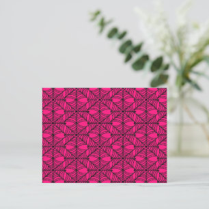 Halloween Spider Webs on Pink Postcard