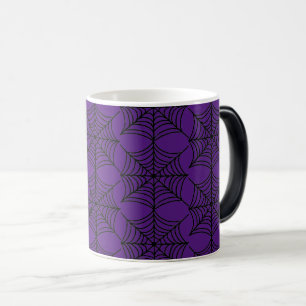 Halloween Spider Webs on Purple Magic Mug