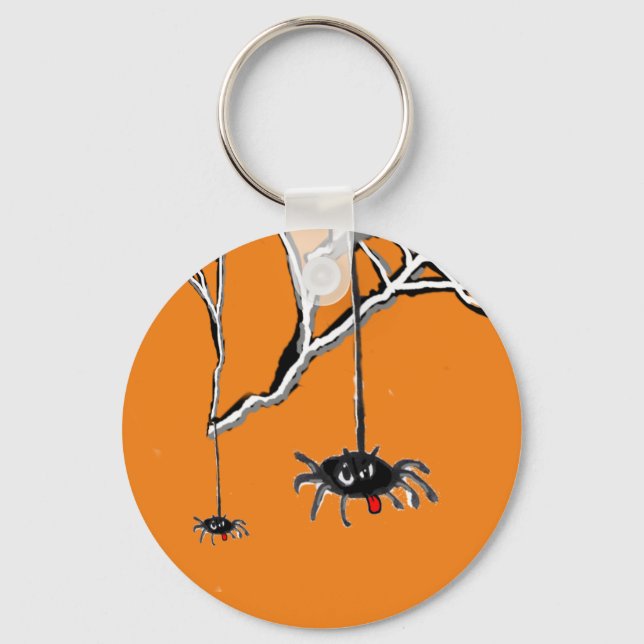 Halloween Spiders Cartoon Keychain (Front)