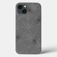 Halloween spiders web and pumpkins 