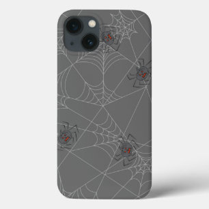 Halloween spiders web and pumpkins  iPhone 13 case
