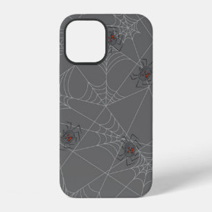 Halloween spiders web and pumpkins iPhone 12 case