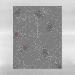 Halloween spiders web and pumpkins  magnetic dry erase sheet
