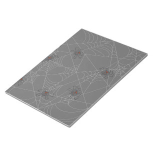 Halloween spiders web and pumpkins notepad