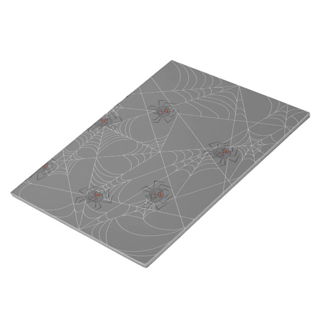Halloween spiders web and pumpkins  notepad (Angled)