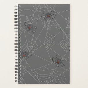 Halloween spiders web and pumpkins planner
