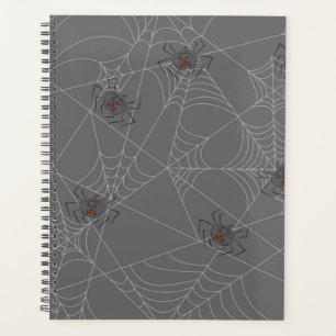 Halloween spiders web and pumpkins  planner