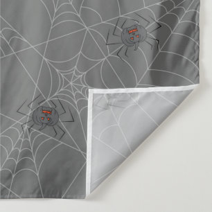 Halloween spiders web and pumpkins    tapestry