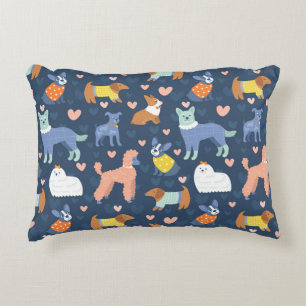 Halloween Spiders Web: Seamless Pattern Decorative Cushion