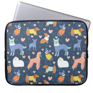 Halloween Spiders Web: Seamless Pattern Laptop Sleeve
