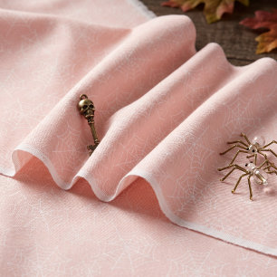 Halloween Spiderweb Pattern Pink White ID1328 Fabric