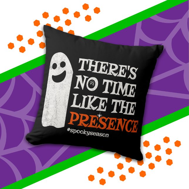 Halloween Spirit Happy Ghost Funny Halloween Cushion (Creator Uploaded)