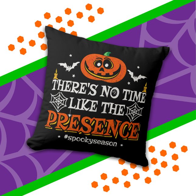 Halloween Spirit Spooky Pumpkin Funny Halloween Cushion (Creator Uploaded)