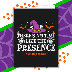 Halloween Spirit Spooky Witch Hat Funny Halloween Card