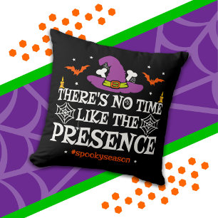 Halloween Spirit Spooky Witch Hat Funny Halloween Cushion