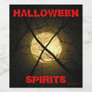 HALLOWEEN SPIRITS WINE LABEL