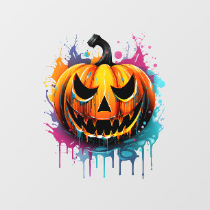 Halloween splash colour pumpkin