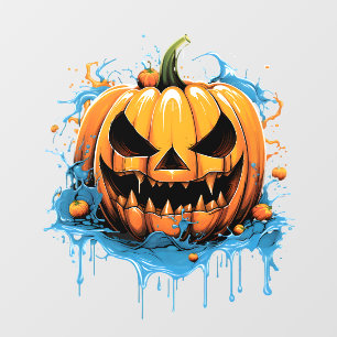 Halloween splash colour pumpkin