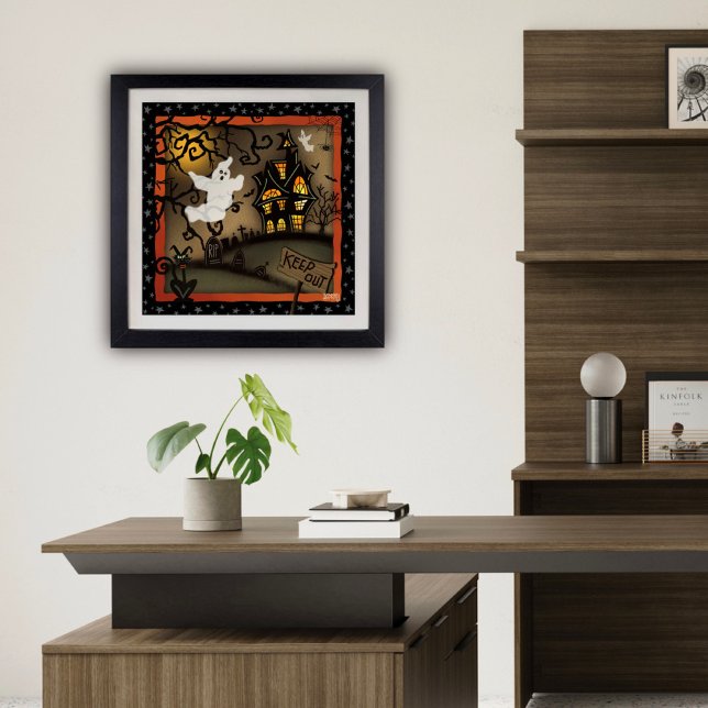 Halloween Spook House Ghost School Inspirivity Poster (Fun Halloween Ghost poster by Inspirivity)