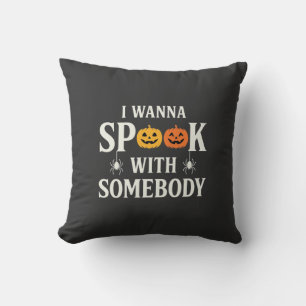 Halloween Spook Somebody Pumpkin Spider SVG Cushion