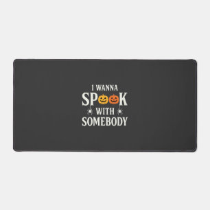 Halloween Spook Somebody Pumpkin Spider SVG Desk Mat