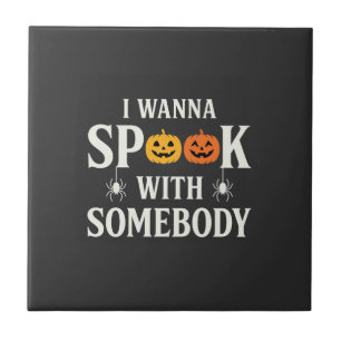 Halloween Spook Somebody Pumpkin Spider SVG Tile
