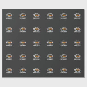 Halloween Spook Somebody Pumpkin Spider SVG Wrapping Paper